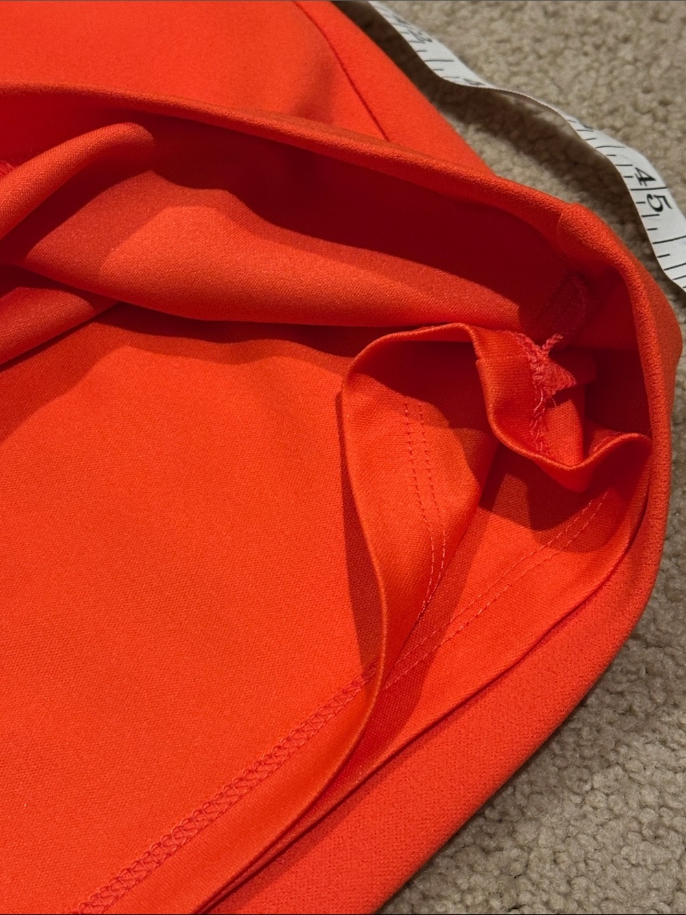 Twist-Front Cap Sleeve Mini Dress in Hot Coral - Picture 8 of 10
